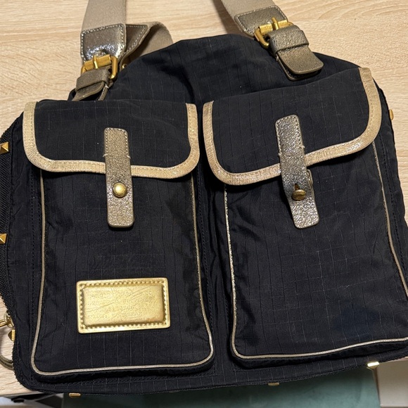 Marc By Marc Jacobs Black and Metallic Messenger Bag - Picture 1 of 7